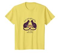 Gato-astróficamente Enamorado de los Gatos Camiseta, Niños, Limón, 4 años