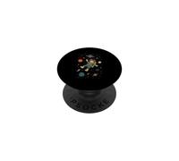 Gato Astronauta Galaxia Sistema Solar Explorando Planetas Espaciales PopSockets PopGrip Adhesivo
