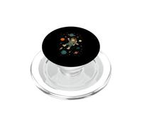 Gato Astronauta Galaxia Sistema Solar Explorando Planetas Espaciales PopSockets PopGrip para MagSafe