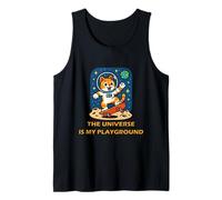 Gato Astronauta Skate Cósmico The Universe Is My Playground Camiseta sin Mangas