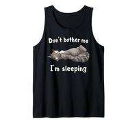 Gato Atigrado Dormido Divertido No Me Molestes Duermo Camiseta sin Mangas