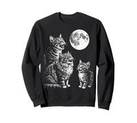 Gato Aullando A La Luna Sudadera