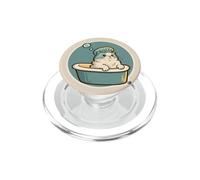 Gato Azul en una bañera para Amantes de los Gatos, dueños de Gatos PopSockets PopGrip para MagSafe