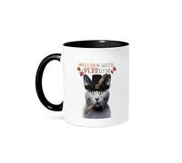 Gato Azul Gris Ruso Con Sombrero De Peregrino. Divertido Día De Acción De Gracias. Tazas De Desayuno Elegante Taza Con Asa Tazas De Cerámica Para Cappuccino Escuela Hogar 330Ml