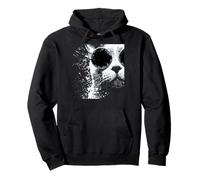 Gato Azul Ruso con Gafas de Sol Blanco Splash Art Cats Cool Sudadera con Capucha