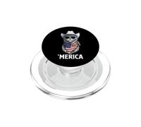 Gato Bandera Americana Bandana Sombrero Cowboy Gafas De Sol Niños Hombres PopSockets PopGrip para MagSafe