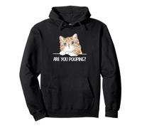 Gato Baño Humor Are You Pooping Funny Kitty Pet Owner Art Sudadera con Capucha
