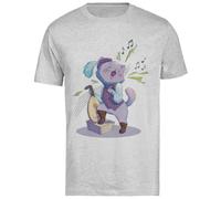 Gato Bardo Cantante Aventurero De DND Camiseta Gris De Manga Corta para Hombre Unisex Black tee Baggy Oversized T-Shirt