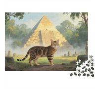Gato Bengal Puzzle 1000 Piezas, DIY, Juguete Educativo, Decoración del Hogar, para Niños Mayores De 12 Años 1000pcs (75x50cm)
