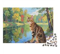 Gato Bengal Puzzle 1000 Piezas, DIY, Juguete Educativo, Decoración del Hogar, Rompecabezas para Adultos, A Partir De 14 Años 1000pcs (75x50cm)