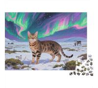 Gato Bengal Puzzle De 1000, DIY, Juguete Educativo, Decoración del Hogar, para Niños Mayores De 12 Años 1000pcs (75x50cm)
