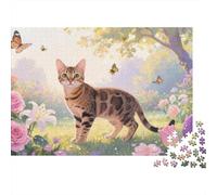 Gato Bengal Puzzle De 1000, DIY, Juguete Educativo, Decoración del Hogar, Rompecabezas Adultos, A Partir De 14 Años 1000pcs (75x50cm)