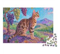 Gato Bengal Puzzle De 1000, Regalos, Juguete Educativo, Decoración del Hogar, Rompecabezas Adultos, A Partir De 14 Años 1000pcs (75x50cm)