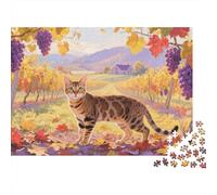 Gato Bengal Puzzle De 1000, Regalos, Juguete Educativo, Decoración del Hogar, Rompecabezas para Adultos, A Partir De 14 Años 1000pcs (75x50cm)