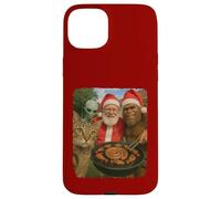 Gato Bigfoot Alien Santa Braai BBQ Navidad Selfie BFF Divertido Carcasa para iPhone 15 Plus