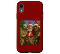 Gato Bigfoot Alien Santa Braai BBQ Navidad Selfie BFF Divertido Carcasa para iPhone XR