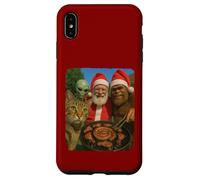 Gato Bigfoot Alien Santa Braai BBQ Navidad Selfie BFF Divertido Carcasa para iPhone XS MAX