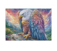 Gato Blanco Entre Flores Azules Puzzle 300 Piezas Cartón Grueso para Adultos Invierno Flores y Nieve Diversión Grupal Entrenamiento Cerebral Regalo Navideño Regalo Ideal 300 PCS