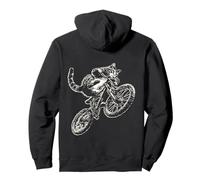 Gato Blanco Haciendo Caballito en Bicicleta Sudadera con Capucha