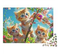 Gato Bonito Rompecabezas Premium 1000 Piezas - Piezas Resistentes, Diversión Familiar, Póster Incluido, Embalaje Lujo, 70x50cm/1000pcs