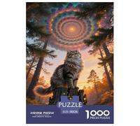 Gato Bosque Noruego Puzzle 1000 Piezas Un Desafiante Juguetes Descomprimidos Familiar Regalos para Mujeresregalos para Hombres para Adultos Y Niños 38x26cm/1000pcs