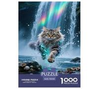 Gato Bosque Noruego Puzzle 1000 Piezas Un Desafiante Juguetes Resistentes A La Presión para Toda La Familia Regalos Familiares para Adultos Y Niños 70x50cm/1000pcs