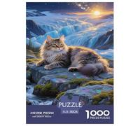 Gato Bosque Noruego Puzzle De 1000 Piezas Un Desafiante Juguetes Resistentes A La Presión para Toda La Familia Regalos Familiares para Adultos Y Niños 38x26cm/1000pcs