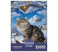 Gato Bosque Noruego Puzzle De 1000 Piezas Un Desafío Imposible Juguetes Resistentes A La Presión Familiar Regalos Familiares para Adultos Y Niños 38x26cm/1000pcs