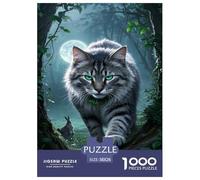 Gato Bosque Noruego Puzzle De 1000 Piezas Un Desafío Imposible Juguetes Resistentes A La Presión para Toda La Familia Regalos Familiares para Adultos Y Niños 38x26cm/1000pcs