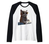 Gato Británico de Pelo Corto British Shorthair Gatos Camiseta Manga Raglan
