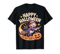 Gato Bruja Feliz de Halloween Camiseta