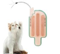Gato Brush, peluquero de gatito, peluquero suave con raspador de peine de masaje de pared de esquina de gato para perros de gatito