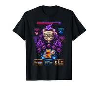 Gato Café Gamer Pixel Art Batalla Boss Retro Camiseta