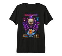 Gato Café Gamer Pixel Art Batalla Boss Retro Camiseta Premium