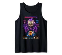 Gato Café Gamer Pixel Art Batalla Boss Retro Camiseta sin Mangas