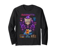 Gato Café Gamer Pixel Art Batalla Boss Retro Manga Larga