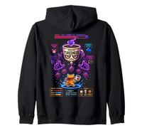 Gato Café Gamer Pixel Art Batalla Boss Retro Sudadera con Capucha