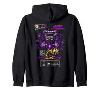 Gato Cafeína Pixel Art RPG Gracioso Fan Café Sudadera con Capucha