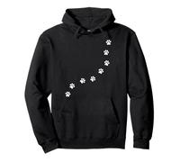 ¡Gato Caminando con Vientre! Huellas de Gatos, Lindas y Divertidas, Amantes de los Gatos Simples, Huellas de Animales Sudadera con Capucha