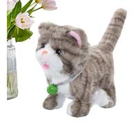 Gato Caminante Eléctrico: Juguete Interactivo De Simulación De 17 Cm, Gato Robot Que Mueve La Cola | niñosniñosNiñas Preescolares niñosAmantes De Las Mascotas Navidad Cumpleaños Año Nuevo Regalo Di