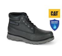 Gato Caterpillar Hombre Fundador Cuero Negro Duradero Chukka Work Clásico Botas