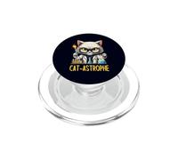 Gato científico Divertido Cat-ASTROPHE Laboratorio de química Explosión Kitty PopSockets PopGrip para MagSafe