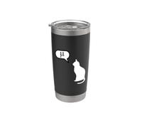 Gato científico: gato matemático, gato estadístico, gato biología, gatito Vaso térmico de acero inoxidable de doble pared