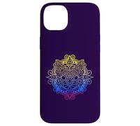 Gato Colorido Mandala Yoga Meditación Gatos Carcasa para iPhone 14 Plus