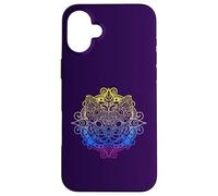 Gato Colorido Mandala Yoga Meditación Gatos Carcasa para iPhone 16 Plus