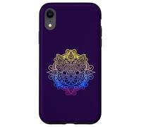 Gato Colorido Mandala Yoga Meditación Gatos Carcasa para iPhone XR