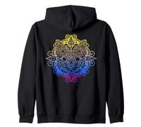 Gato Colorido Mandala Yoga Meditación Gatos Sudadera con Capucha
