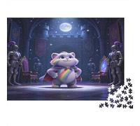 Gato con Capa Arcoíris en Palacio Puzzle de 1000 Piezas Papel para Adultos Arte Fantasía Relajación Decoración Regalo 70x50cm/1000pcs