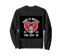 Gato con decir que el hogar es donde está el gato Sudadera