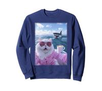 Gato con Gafas de Sol en Yate Barco Tiburón Weirdcore Sudadera